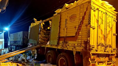 ضبط سيارة محملة بـ 90 طن قمح قبل خروجها من البحيرة دون تصريح