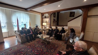 البابا تواضروس يزور السفارة المصرية بالڤاتيكان: نعيش في وحدة واحدة أوجدها نهر النيل