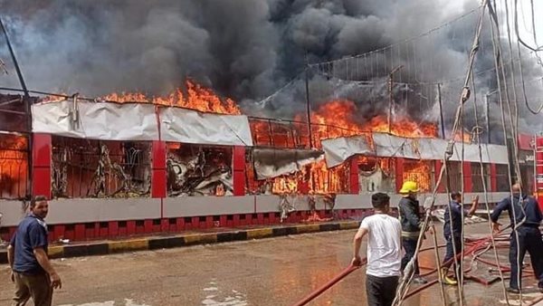 حريق معرض بني سويف