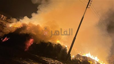 مليون جنيه خسائر.. حريق يلتهم شونة مصنع كتان بقرية شبرا ملس بالغربية