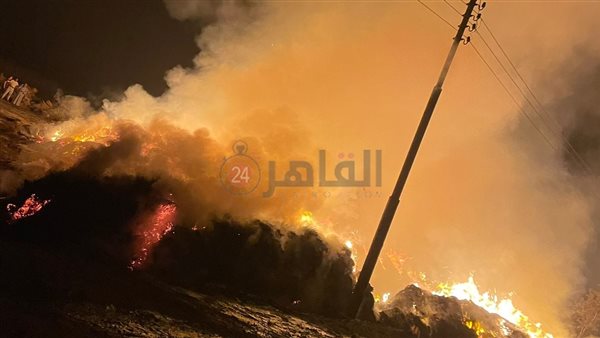 حريق شونة كتان بالغربية