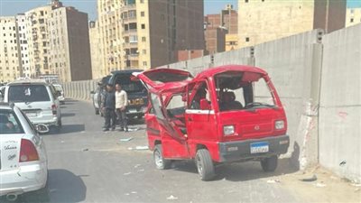 مصرع 4 أشخاص في حادث تصادم أعلى الطريق الدائري | صور