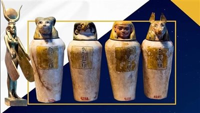 متحف مطار القاهرة يعلن عن عرض 4 أوانٍ كانوبية لشخص يدعي إبي