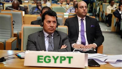 أشرف صبحي يستعرض محاور الاستراتيجية المصرية للرياضة بمفوضية الاتحاد الإفريقي في إثيوبيا