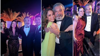 دنيا سمير غانم ورامي رضوان ورنا رئيس أبرز الحضور في حفل زفاف يوسف ماجد الكدواني| صور 