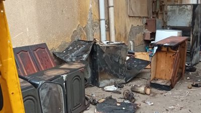ماس كهربائي يتسبب في حريق شقة بالدقهلية