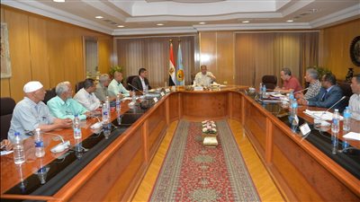 محافظ أسيوط يناقش سبل زيادة كميات القمح الموردة إلى الشون والصوامع