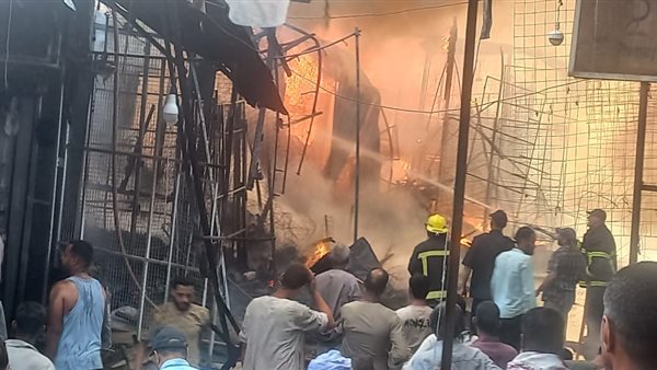 حريق كوم أمبو بأسوان