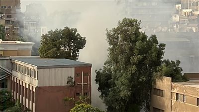 اللحظات الأولى لاندلاع حريق بشارع طه حسين بالزمالك | صور