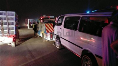 5 مصابين في حادث تصادم على الطريق الإقليمي بالمنوفية