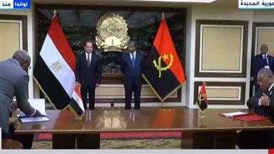 السيسي ونظيره الأنجولي يشهدان التوقيع على عدد من بروتوكولات التفاهم بين البلدين