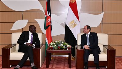 السيسي يلتقي نظيره الكيني ويبحث تطورات قضية سد النهضة وتعزيز التعاون بين دول حوض النيل