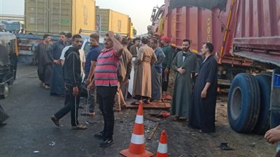 تفاصيل مصرع شخص وإصابة 2 آخرين في حادث سير بالدقهلية | صور