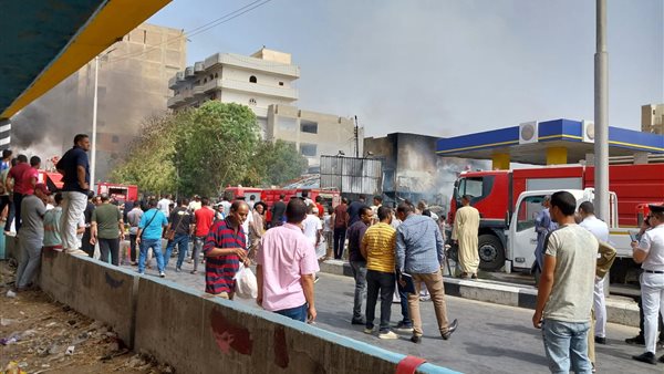 حريق محطة وقود المعنا