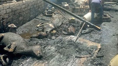 السيطرة على حريق داخل حظيرة في المنيا