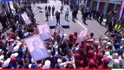 أهالي البحيرة يستقبلون السيسي بالزغاريد: بنحبك ياريس | صور