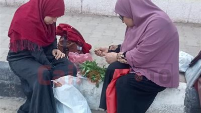 هتغدي بنتها بيها.. ولية أمر طالبة تقطف الملوخية أمام لجنة للثانوية العامة بالفيوم