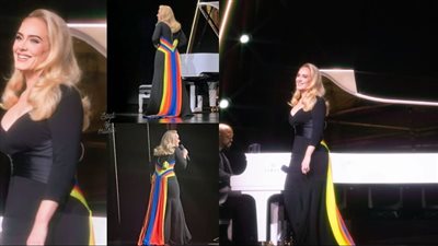 ما توقعتها منك.. أديل تتعرض لانتقادات من الجمهور لارتدائها فستانا يدعم مجتمع الميم