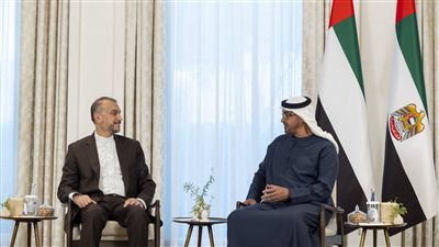 رئيس الإمارات يلتقي وزير الخارجية الإيراني لبحث العلاقات الثنائية بين البلدين