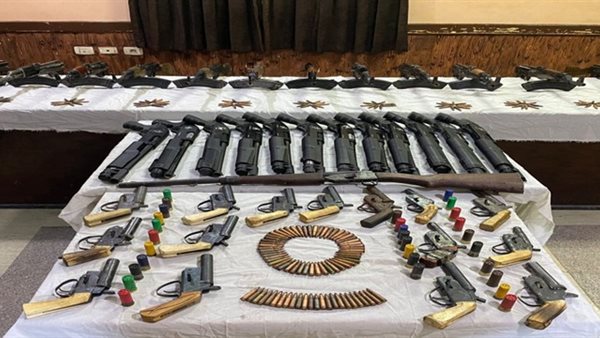 الأسلحة المضبوطة