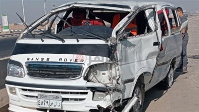 إصابة 9 أشخاص في انقلاب ميكروباص على الطريق الأوسطي بالشرقية |صور