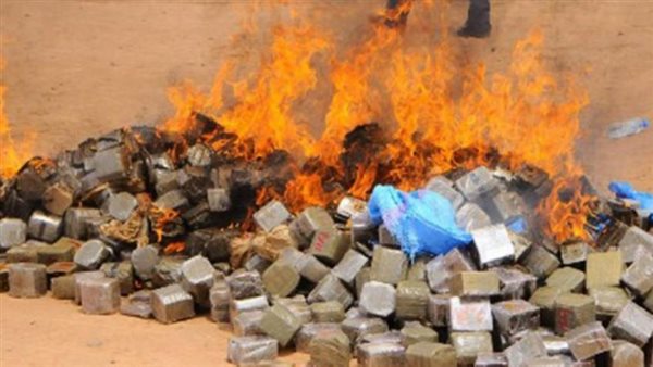 حرق مخدرات - أرشيفية