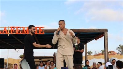 للسيدات فقط.. حسن شاكوش يفتتح أولى حفلات العيد بمارينا| صور