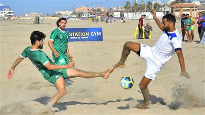 المصري يفوز على بورفؤاد بـ 7 أهداف مقابل 3 في الجولة الثانية من دوري الكرة الشاطئية | صور