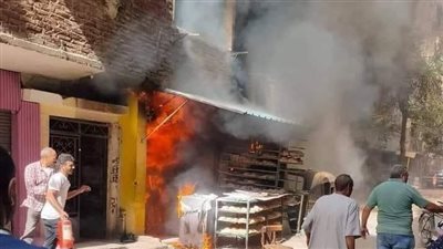 انتداب المعمل الجنائي لمعاينة حريق فرن عيش سياحي بـ6 أكتوبر