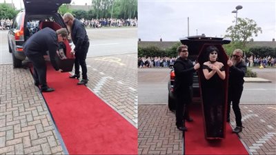 على طريقة وينزداي.. مراهقة تصل إلى حفل تخرجها في نعش موتى