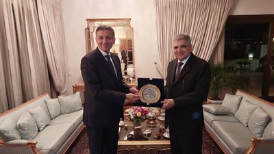 أسامة ربيع يبحث سبل التعاون مع الشركات اليونانية في النقل البحري