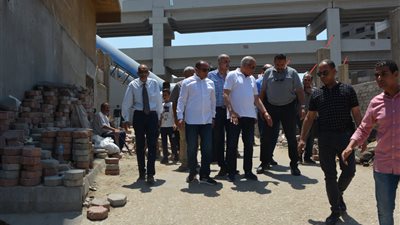 محافظ الجيزة يتفقد أعمال تطوير الساحات أسفل كوبري أحمد عرابي بشارع السودان 