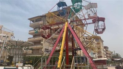 إصابة 9 أشخاص إثر سقوط لعبة داخل ملاهي بمصيف جمصة بالدقهلية