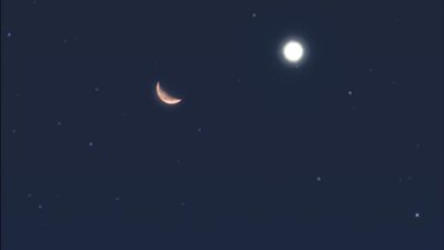 يشاهد بالعين المجردة..القمر يقترن بالمشتري فجر الغد