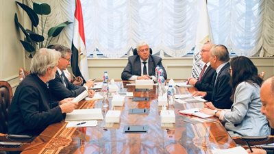 وزير التعليم العالي يبحث مع وفد الفرنكوفونية مُستجدات تنفيذ مشروع مركز أبحاث طبي بجامعة الجلالة