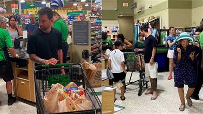 بعد تركه لأوروبا.. ميسي يشتري من سوبر ماركت بـ ميامي 