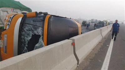 بينهم سيدة روسية.. إصابة 16 راكبًا في حادث انقلاب أتوبيس ببني سويف | بث مباشر