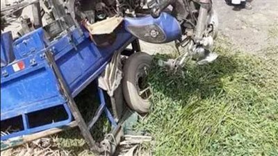 مصرع صغيرين في انقلاب دراجة نارية على طريق كوبري بيومي الزراعي بالفيوم
