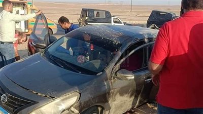 إصابة 4 أشخاص في تصادم سيارتين على طريق أجا بالدقهلية 