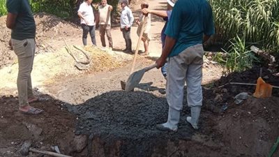 حياة كريمة.. توصيل الصرف الصحي بقريتي زاوية النعاورة ونادر بالمنوفية