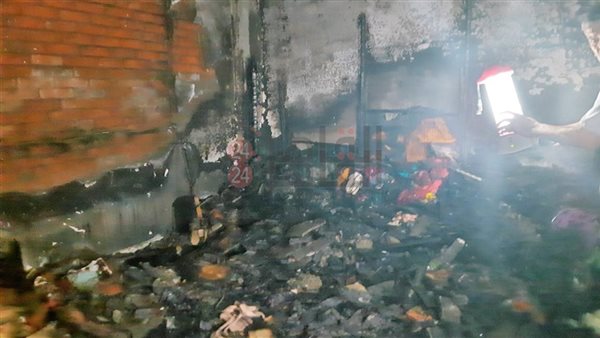 حريق شقة سكنية بالدلجمون