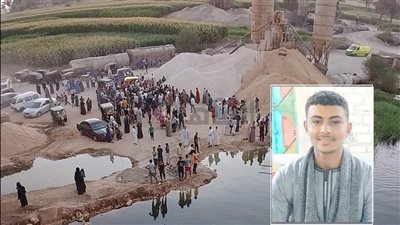 انتشال جثة شاب لقي مصرعه غرقًا في مياه النيل بسوهاج|صور 