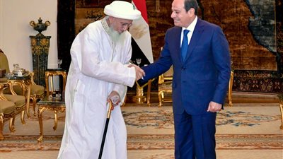 السيسي يستقبل مفضل سيف الدين سلطان طائفة البهرة الهندية