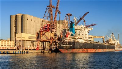 ميناء دمياط يستقبل 58 ألف طن قمح قادمة من روسيا