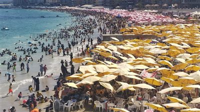 مصايف الإسكندرية: الشواطئ شهدت اليوم أعلى نسبة إقبال منذ بدء الصيف.. وصادرنا ممنوعات خلال حملات 