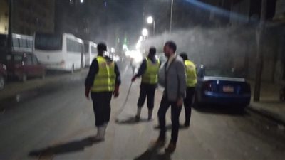 تطهير وتعقيم محيط مستشفى الحجر الصحي بالمدينة الشبابية بأبي قير (صور)