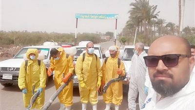 حملة لتطهير وتعقيم قرى سجلت إصابات بفيروس كورونا بالقليوبية.. وعزل “دملو” (صور)