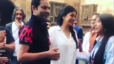 شاهد.. دينا تزف غادة عبد الرازق في كواليس سلطانة المعز (فيديو)