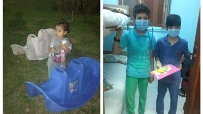 جامعة القاهرة توزع الألعاب الترفيهية على الأطفال العائدين من الخارج (صور)