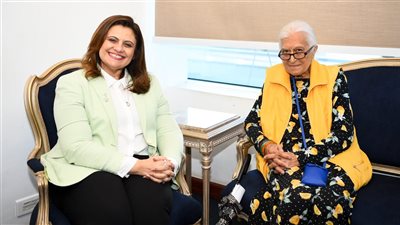 وزيرة الهجرة تلتقي رئيس الرابطة المصرية في دارمشتات لمناقشة أحوال الجالية بألمانيا